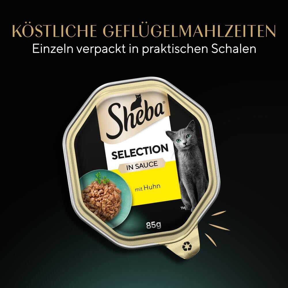SHEBA Bowl Hrană umedă pentru pisici Selecție în sos Mușcături cu pui 2 X 11 X 85G