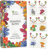 Essbare Blumen Samen Set: Delikatess Blumen Blumensamen Set con 6 Sorten Blumen Saatgut – Essbare Blumen Samen – Essbare Blumen für Torte – Essbare Blüten Tortendeko – Blumen Essbar von OwnGrown