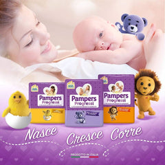 Pampers Progressi nou-nascut, 168 scutece, Marimea 1 (2-5 Kg) Mama si Copilul Naty Shop