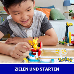 MEGA Pokémon Juguete de Construcción de Figuras de Acción, Arena de Entrenamiento de 1101 Piezas, Juego de Lucha y 5 Figuras Móviles para Niños, Figuras de Acción HWR82 Naty Shop