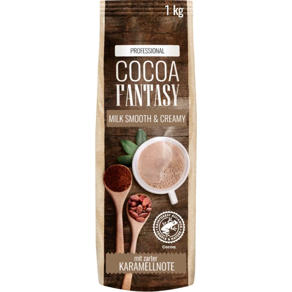 Cocoa Fantasy Hot Choc Powder, 1 kg pudră de cacao pentru ciocolată caldă, 15% conținut de cacao Naty Shop