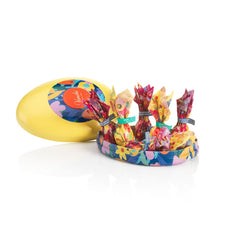 Salvadanaio di latta con ovetti di cioccolato 100 g