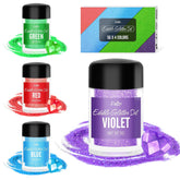 Sclipici comestibil - 4 culori pudră cu sclipici comestibilă, praf cu sclipici în sticlă cu spray pentru băuturi, prăjituri, alimente - pudră cu sclipici metalic, colorant alimentar pentru cocktailuri, fondant, fursecuri, vin