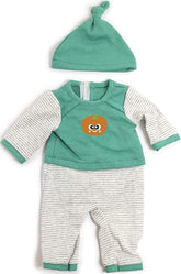 Miniland Puppenkleidung Set 40cm, Pijama con Schlafmütze