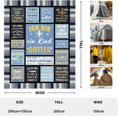 ZQYMM Regalos cristianos para mujeres y hombres, regalos de bautismo/confirmación para niñas/niños, inspiradores/religiosos, regalos espirituales católicos, regalos de cumpleaños cristianos ZQYMM Camas y mantas