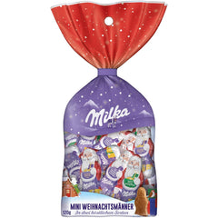 Milka Mini Santas – Mezcla de leche alpina, crema de leche y avellanas en envase individual festivo – 120 g
