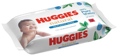 Toallitas húmedas naturales biodegradables Huggies para bebés sensibles, 8 x 48 toallitas, paquete a granel