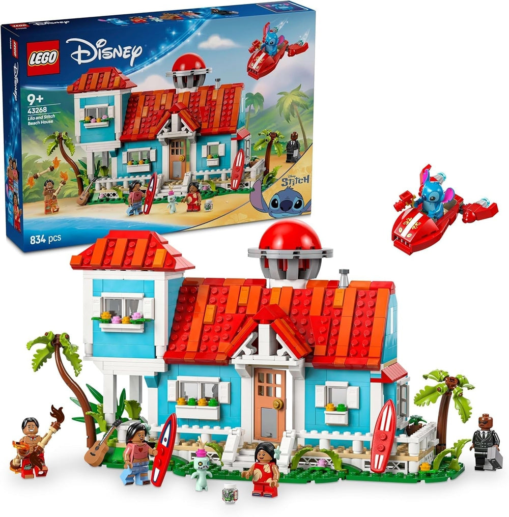 LEGO Ç€ Casa de playa Disney "Lilo y Stitch" - Juguete de construcción con 6 habitaciones, observatorio, nave espacial y 5 minifiguras - Regalo de cumpleaños para niñas y niños mayores de 9 años y fans 43268 Juegos de construcción Beuche den LEGO-Store Default Title