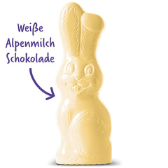 Milka Smiling Bunny White - Chocolate de Pascua elaborado con chocolate blanco en forma de conejito - 14 x 90 g