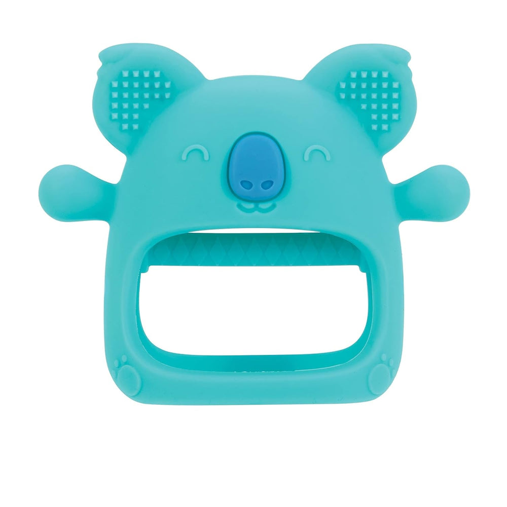 Nuby — Mănușă dentară din silicon, fără BPA, Koala albastră, de la 3 luni