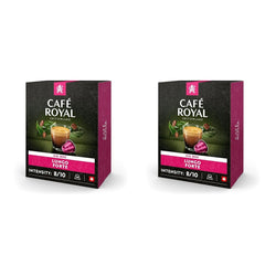 Café Royal Lungo Forte 36 Kapseln für Nespresso Kaffee Maschine - 8/10 Intensität - UTZ-zertifiziert Kaffeekapseln aus Aluminium (Packung mit 2)