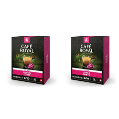 Café Royal Lungo Forte 36 Kapseln für Nespresso Kaffee Maschine - 8/10 Intensität - UTZ-zertifiziert Kaffeekapseln aus Aluminium (Packung mit 2)
