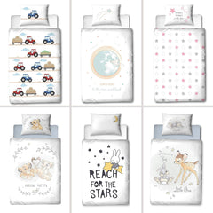 Ropa de cama infantil, conejito y estrellas, algodón Ropa de cama infantil Naty Shop