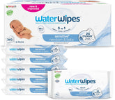 WaterWipes Sensitive+ Toallitas húmedas para recién nacidos y bebés, 360 piezas (paquete de 6), limpieza, cuidado, protección 3 en 1, 99,9% agua, sin fragancia