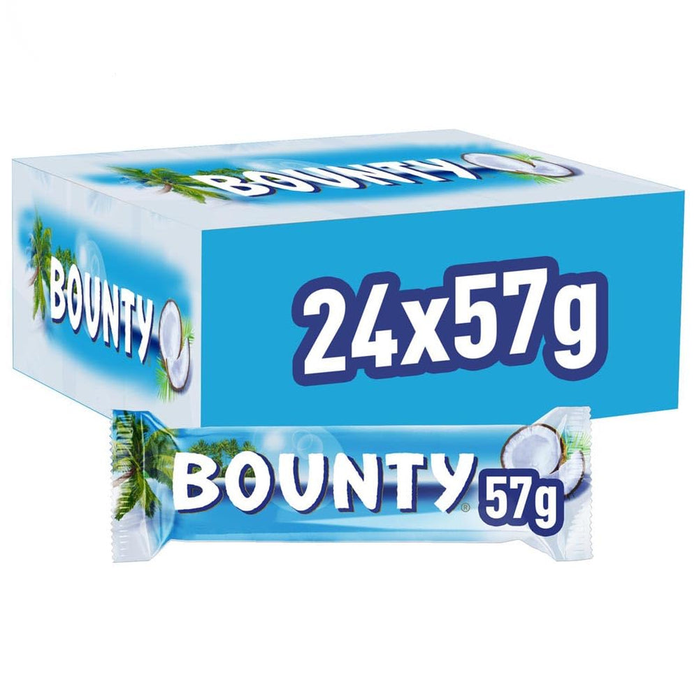 Barras de chocolate Bounty Sabor chocolate y coco 24 barras en un paquete (24 x 57 g)