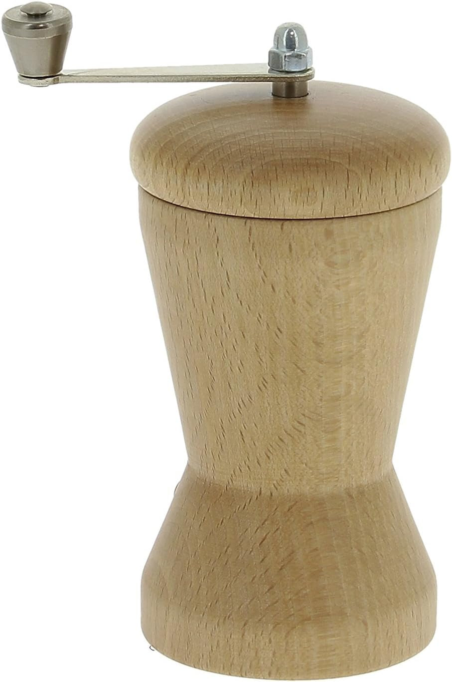 316 C 3-7/8-Inch râșniță de nucșoară, lemn de fag cu manivelă, naturală de Rasnite si Feliatoare Naty Shop Default Title