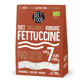 Tăiței Fettuccine Konjac Bio Shirataki Diet-Food - 300g, cu conținut scăzut de carbohidrați, fără zahăr, keto, vegan, cu conținut scăzut de calorii, fără gluten și fără ouă, preparați din făină de Konjac