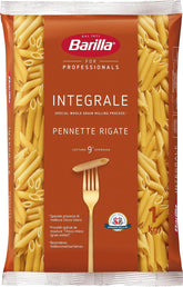 Pasta integral Barilla Pennette Rigate, paquete de 9 (9 x 1 kg)