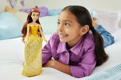 Mattel Disney Princesa Muñeca Móvil Belle Fashion con Ropa y Accesorios Brillantes Regalo Inspirado en la Película Disney para Niños HLW11 Naty Shop Dolls