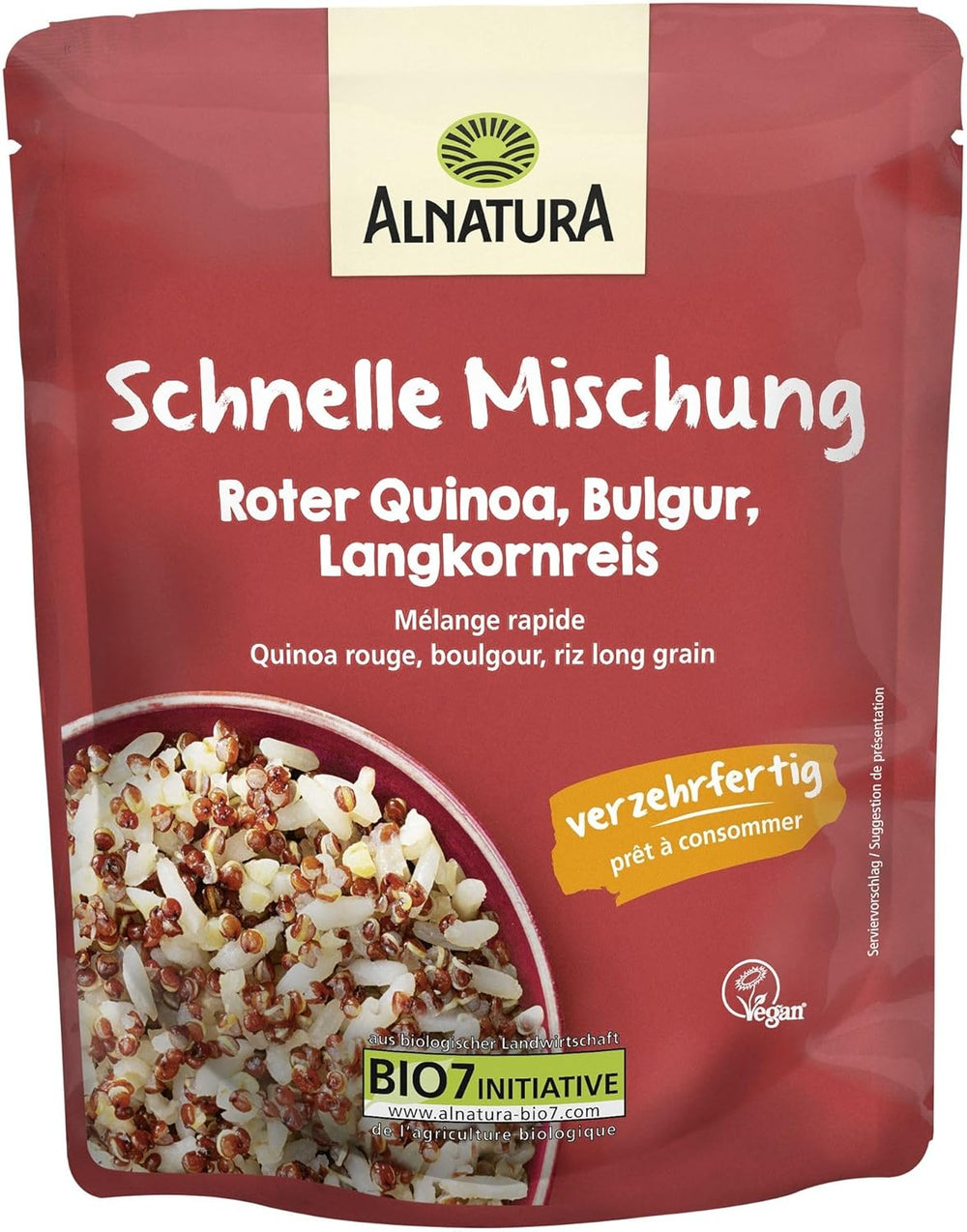 Mezcla rápida de quinoa roja, bulgur, arroz de grano largo, 250 g