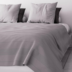 Soleil d'ocre adele, funda en zigzag, tirada del sofá, polialgodón, gris, 220 x 240 cm naty shop Edredones y colchas gris 220 x 240 cm