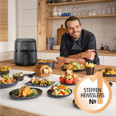 Philips Airfryer serie 2000 4,2L - Pantalla táctil digital, 13 opciones de cocción, 9 funciones preestablecidas, Hasta un 90% menos de grasa con tecnología Rapidair, potencia 1500W Electrodomésticos Naty Shop