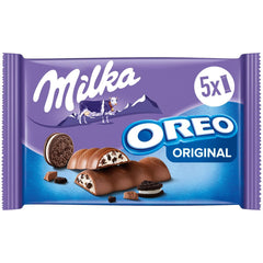 Barritas Milka & OREO – Chocolate con leche alpino con crujientes trozos de galletas OREO en crema de leche – 13 x 185g