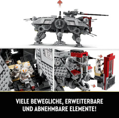 LEGO Star Wars Juego de minifiguras de modelo de juguete móvil At-Te Walker que incluye 3 soldados clon, droides de batalla y droide araña enano 75337 Juegos de construcción Besuche den LEGO-Store