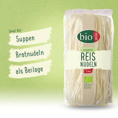 BIOASIA Fideos de Arroz Orgánicos, Fideos Asiáticos de Harina de Arroz 100% Orgánico, Sin Gluten y Veganos, 1 x 200g