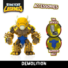 STRETCHY LEGENDS D'Molition - Figuras de Acción Elásticas para Niños, Figuras de Superhéroes Elásticas para Coleccionar con Figuras de Acción Rellenas de Slime Naty Shop