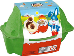 Kinder Joy pack de 2 - La mitad con deliciosa crema de leche y cacao y bolitas crujientes, y la otra mitad con una gran sorpresa - Chocolate de Pascua, dulces de Pascua - Regalo de Pascua - 40g