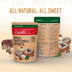 Eritritol natural - Azúcar glaseado | 10G = 7G azúcar, 850 gramos Edulcorantes Naty Shop