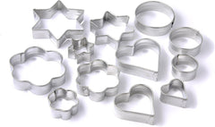 Set de 12 forme pentru fursecuri Zenker, forme pentru fursecuri, biscuiți și fondant, diferite dimensiuni și o varietate de modele, cantitate: 1 x set de 12 piese