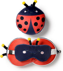 Puckator Relaxeazzz Pernă de călătorie cu mască Ladybug - animale moi, multicolor, 1 Unité (Lot de 1) Perne calatorie Naty Shop Titlu implicit
