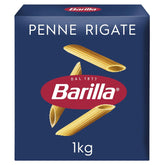 Pasta Barilla Clásica Penne Rigate Nr. 73 de trigo duro de alta calidad, siempre al dente, (1 x 1 kg) 1 paquete