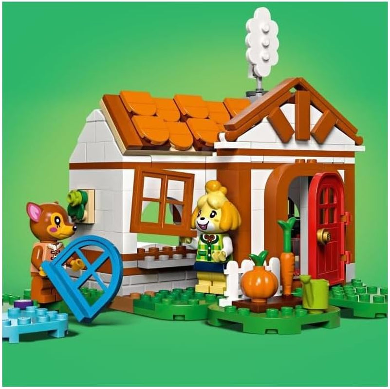 LEGO Animal Crossing Vizită de la Melinda, jucărie creativă pentru copii cu 2 mini-figurine din seria de jocuri video, inclusiv Fatima, Merch, cadou pentru fete și băieți de la 6 ani 77049 Seturi de constructie Besuche den LEGO-Store