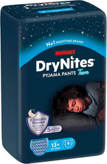 Huggies Drynites Nachtwindeln Bei Bettnässen, Für Jungen Ab 13 Bis Ca. 17 Jahre (48-60 KG), 27 Stück (3X9), Monatspack, Windel-Pants Naty Shop