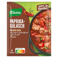 Knorr Fix Würzmischung Paprika-Gulasch für eine leckeres Fleischgericht mit natürliche Ingredient 4 Porciones