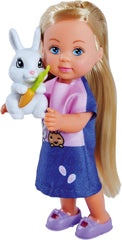 Simba Steffi Love Rabbit Family, păpușă de joacă și păpușă cu cușcă de iepuri și doi iepuri, 12 cm, 29 cm, vârste 3+