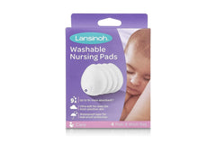 Lansinoh Discos Lactantes Lavables - Pack de 4, incluye red para la ropa - Ultra absorbentes, súper suaves y reutilizables Alimentación y Accesorios Lactancia Bebe Naty Shop Blanco 4 piezas