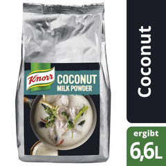 Knorr Kokosmilch Pulver (leche en polvo con 20 frischen Kokosnüssen, ergibt 6,6 litros Kokosmilch) 1er paquete (1 x 1 kg)