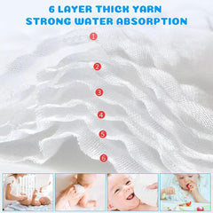 EXTSUD toallitas bebe, pack de 10 toallitas bebe muselina Madre e Niño Naty Shop