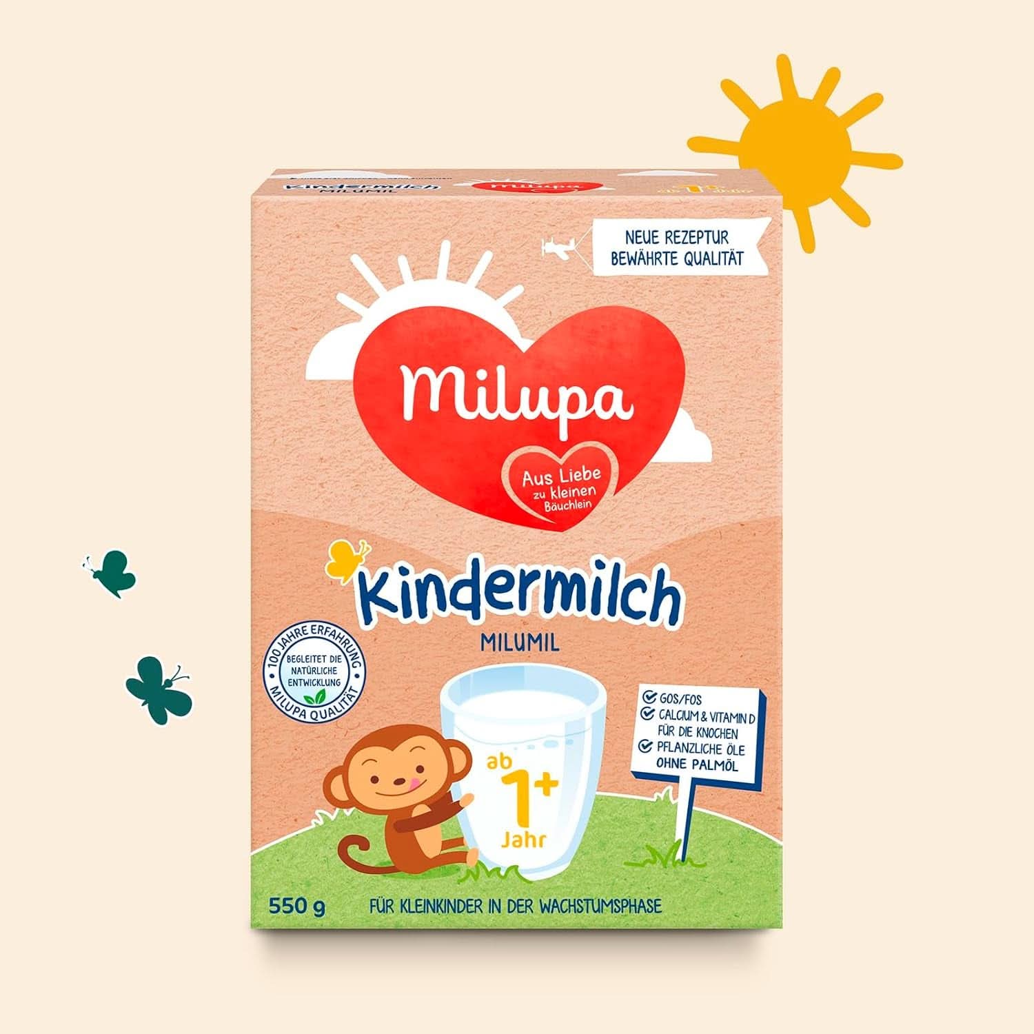 Milupa Lapte copii Milumil 1 plus - de la 1 an - pentru copii mici in faza de crestere - insoteste dezvoltarea naturala - 5 x 550 g pudra Mama si Copilul Naty Shop