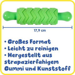 Mal- und Ton-Texturwalzen - 4er-Set - Knetrollen für Kinder estructurado - Vielseitige Muster zum Basteln und Dekorieren
