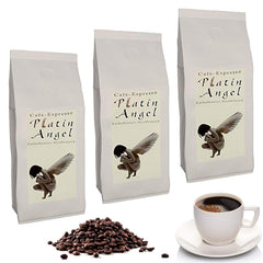 C&T Platin Angel Espresso Decaf 3 x 1000 g boabe întregi de cafea - decofeinizată - cafea premium fără cofeină din populara noastră serie Espresso Angel