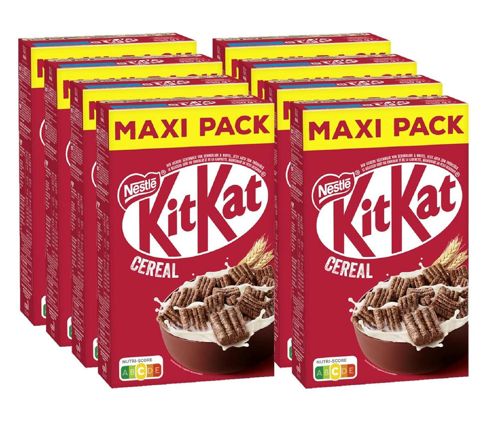 Cereales Nestlé KITKAT, cereales crujientes para el desayuno con barquillos Kitkat, paquete 8 x 550 gramos Cereales Naty Shop