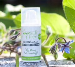 Mysalifree BIO EYE BALM, crema de ojos intensiva antiarrugas para pieles sensibles, con granada y ocre, 15 ml Cosmética y Belleza Naty Shop