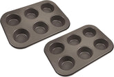 BERGNER BAKING LOVERS - Set Von 2 X 6 Tazas Muffinformen - Kohlenstoffstahl Mit Ilag Essential, PFOA Frei, Leicht Zu Reinigen Moldes y bandejas para repostería Naty Shop 26,5 Cm | 18,5 cm | 3cm