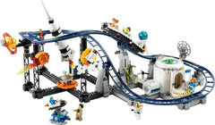 LEGO 31142 Creator Kit de juguetes de montaña rusa espacial 3 en 1 para niños con carros funcionales, se convierte en una torre de caída libre o carrusel con cohetes y ladrillos brillantes Juegos de construcción Besuche den LEGO-Store