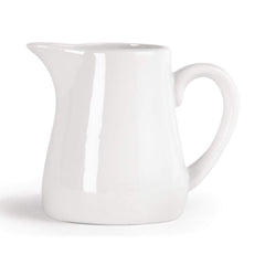 Olympia Whiteware Servierkannen 170 ml/6 oz (6er-Pack), weißes Porzellan - Kanne mit Henkel, ideal für Milch, Sahne, Vanillepudding, Soßen, Bratensoße - spülmaschinen- und mikrowellengeeignet, Café-Restaurant-Hausgebrauch, U819